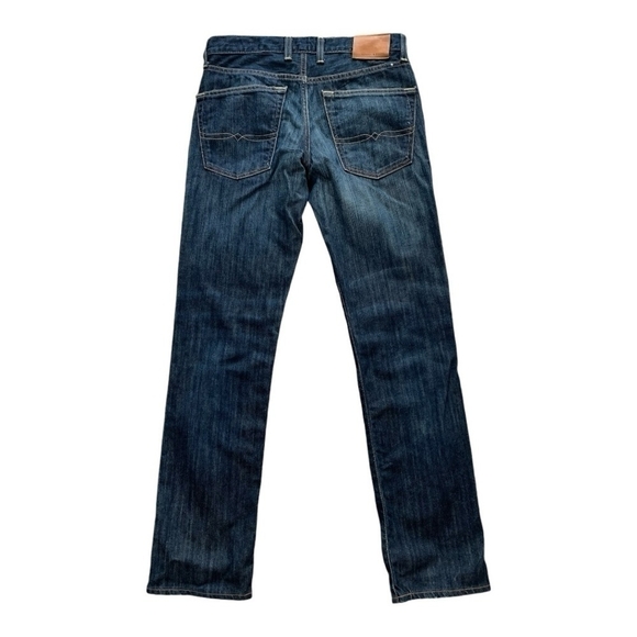 Men Jeans Lucky Brand Blue 121 Heritage Slim Fit Handcrafted Straight Leg Jeans - Picture 4 of 6